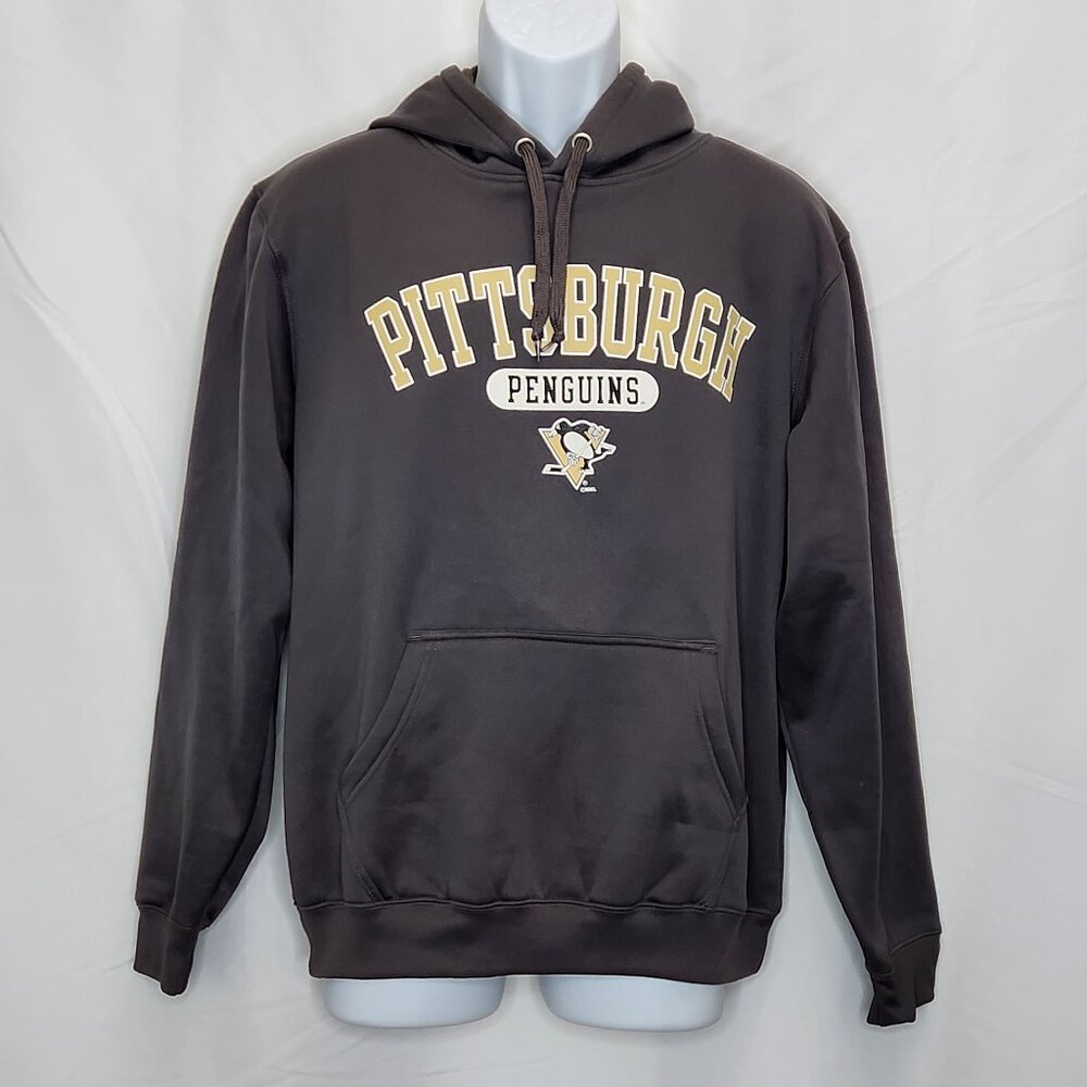 Pittsburgh Penguins Hoodie Sweatshirt Mens Medium M Gray American Classic 0313